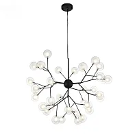 Люстра подвесная Демел (Demele) SL376.403.36 ST-Luce белая прозрачная на 36 ламп, основание чёрное в стиле современный шар Люстра подвесная Демел (Demele) SL376.403.36 ST-Luce белая прозрачная на 36 ламп, основание чёрное в стиле современный шар